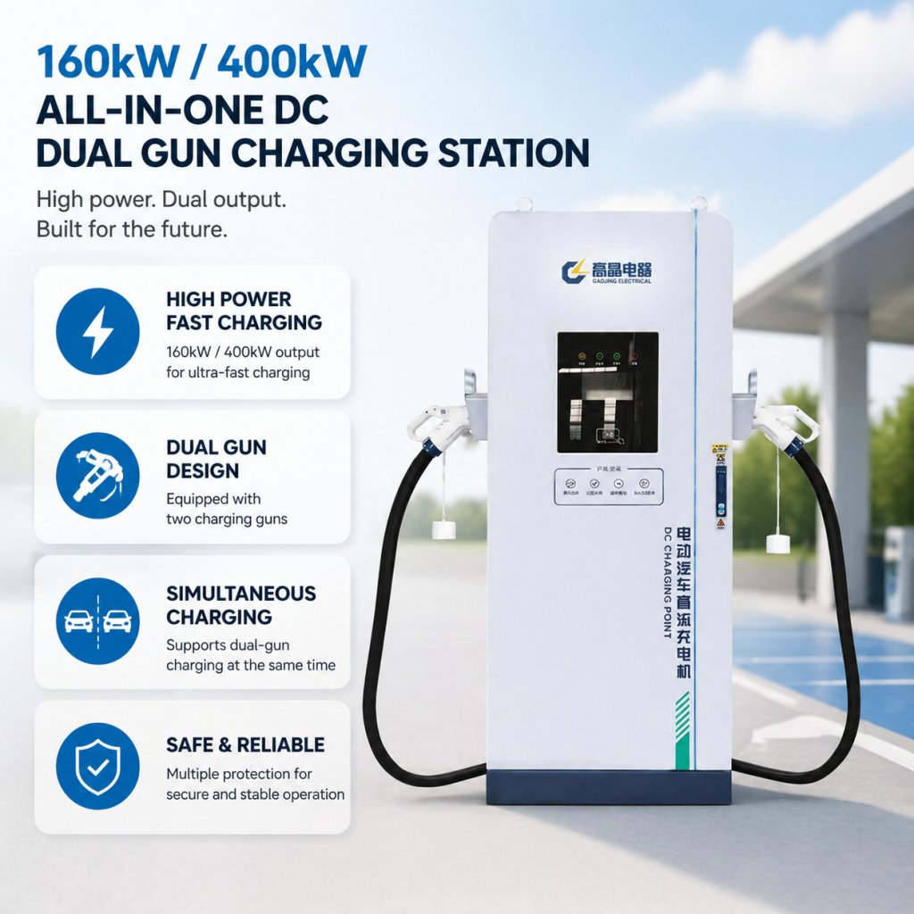 160kW Dual-Gun DC Fast Charger Gallery Images 1