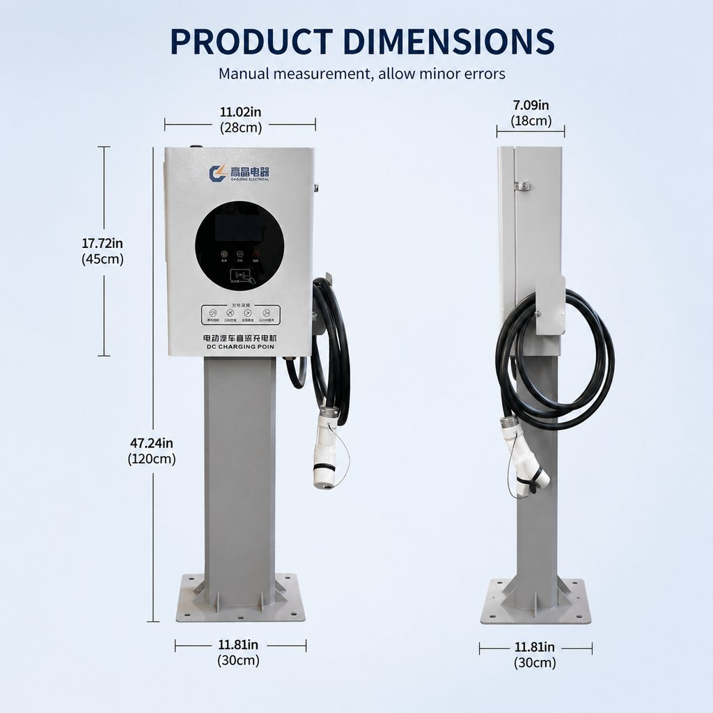 40kW Single-Gun DC Fast Charger Dimension Drawings 1