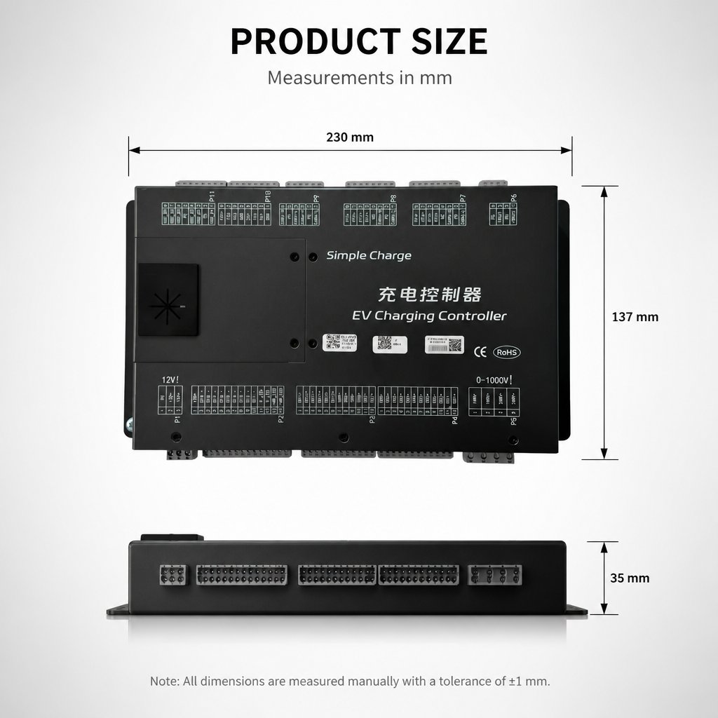 Apex 6512 DC EV Charger Controller Dimension Drawings 1